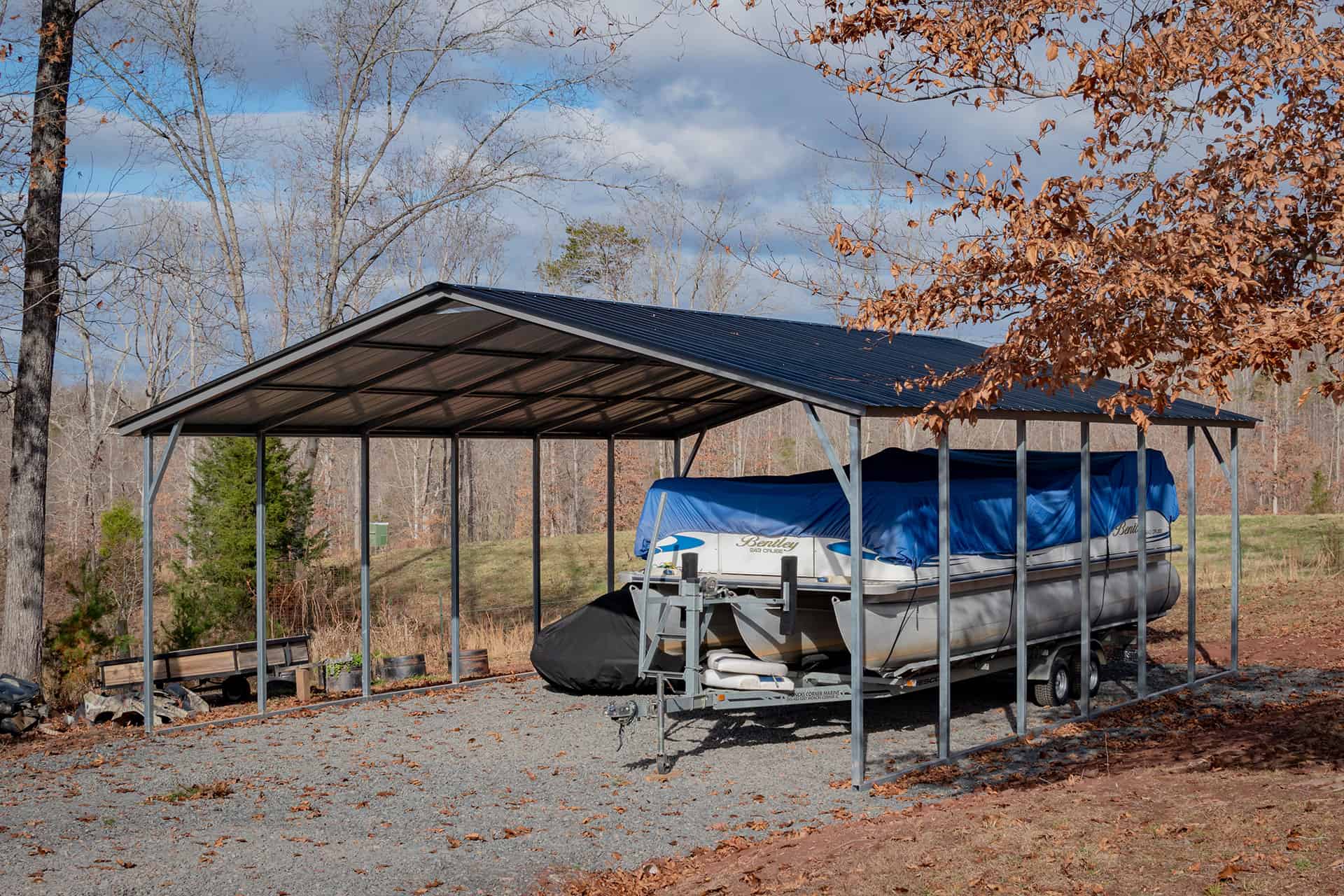 Metal Carport Triple wide Vertical Eagle Carports