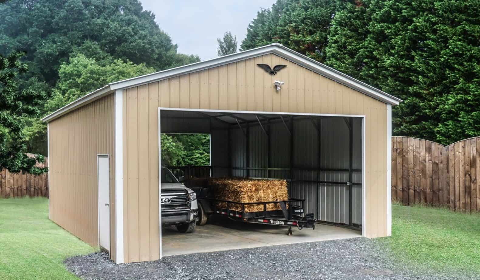 Carports With A Garage Door Eagle Carports