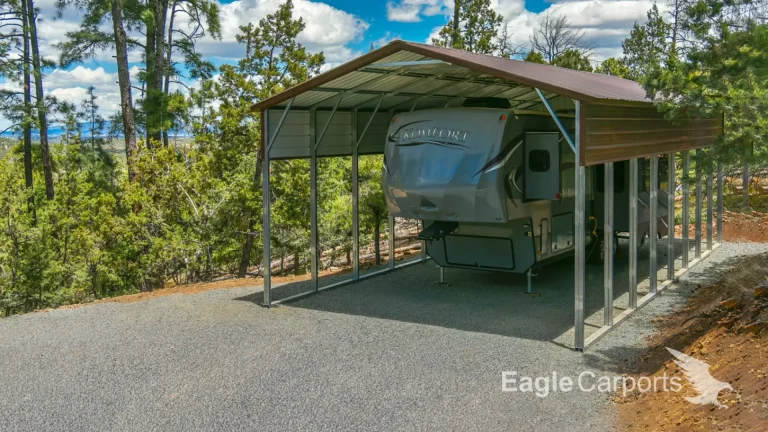 18x30x14 Metal RV Cover - Vertical Roof - Eagle Carports