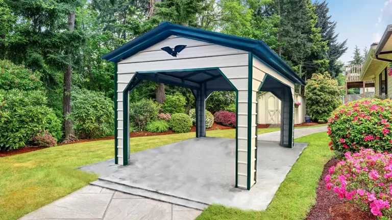 24x20x8 Regular Roof Metal Carport - Eagle Carports