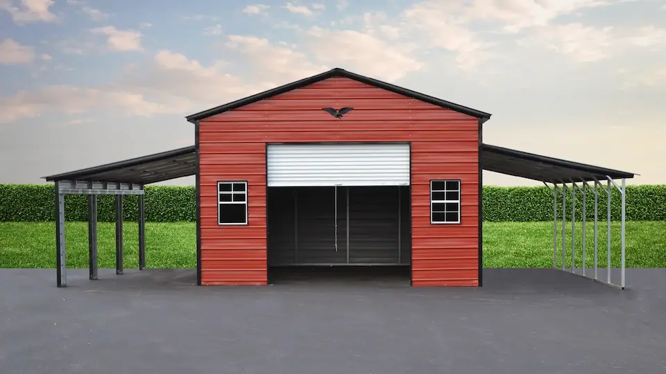 Gable style roof metal barn by Eagle Carports