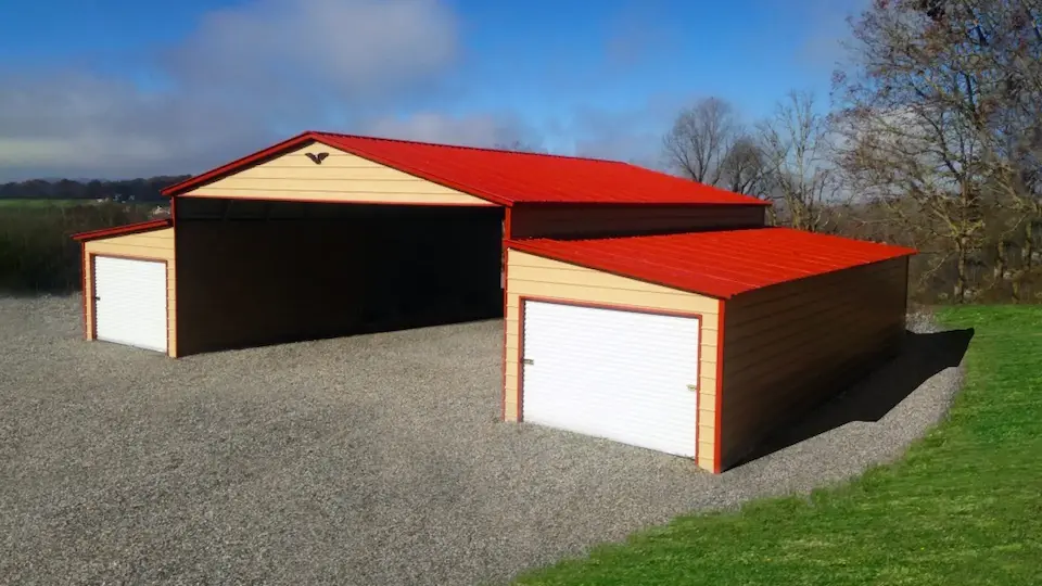 Vertical roof metal barn by Eagle Carports