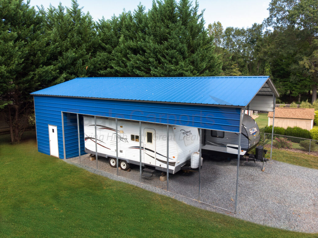 RV cover with storage